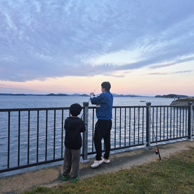 태안 오션뷰 캠핑장 바다랑캠핑장 f. 낚시, 갯벌체험, 우중철수