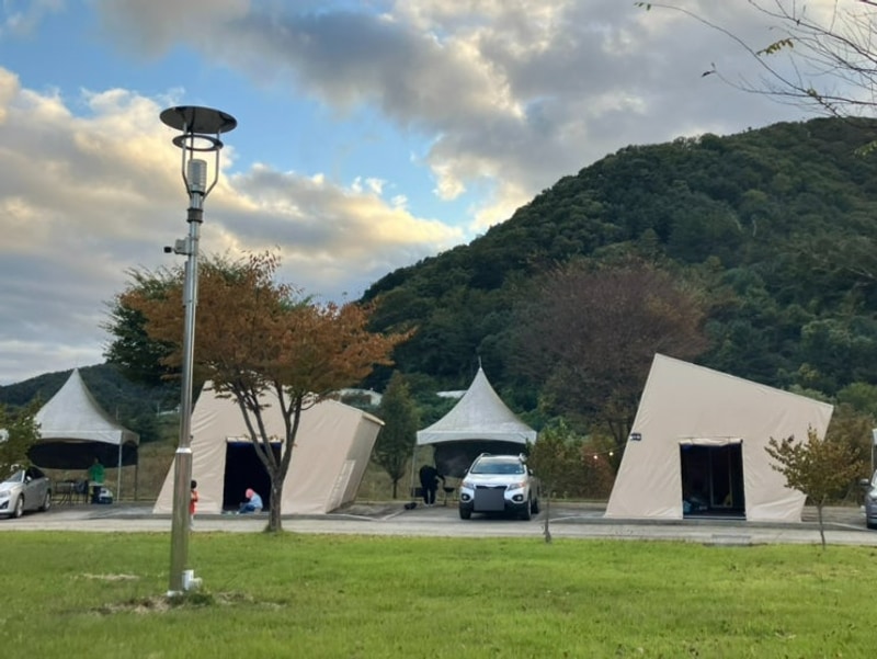 8.포천 운산리 구라이골 캠핑장 글램핑, y자 출렁다리