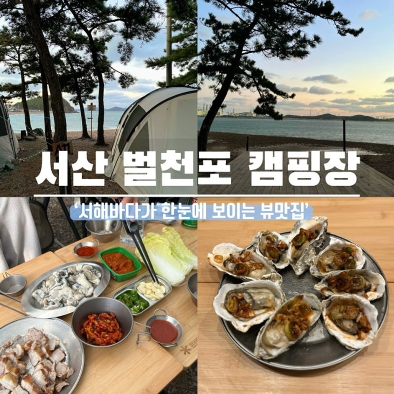 바다로 둘러싸인 충남 서산 벌천포 캠핑장 모든 사이트가 오션뷰