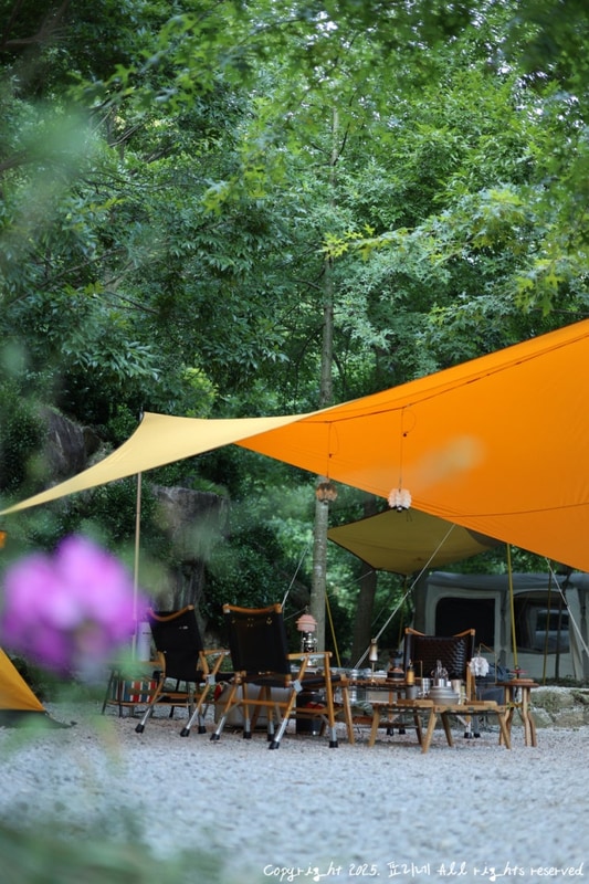 정읍 자두마을 캠핑장 노스페이스 돔 5, 커밋 체어, 힙노타이즈...