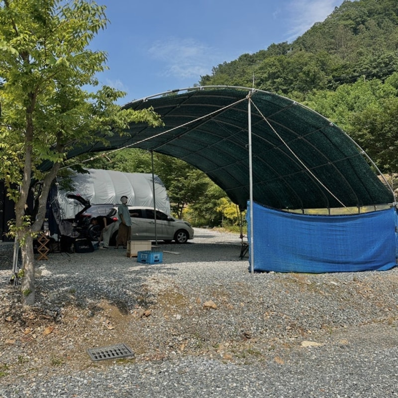 충남 금산 '육백고지캠핑장' 30번사이트 (개별화장실, 수영장)