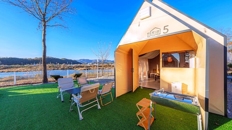 춘천글램핑 추천, 캠프파지립 당일치기로 프리미엄 힐링