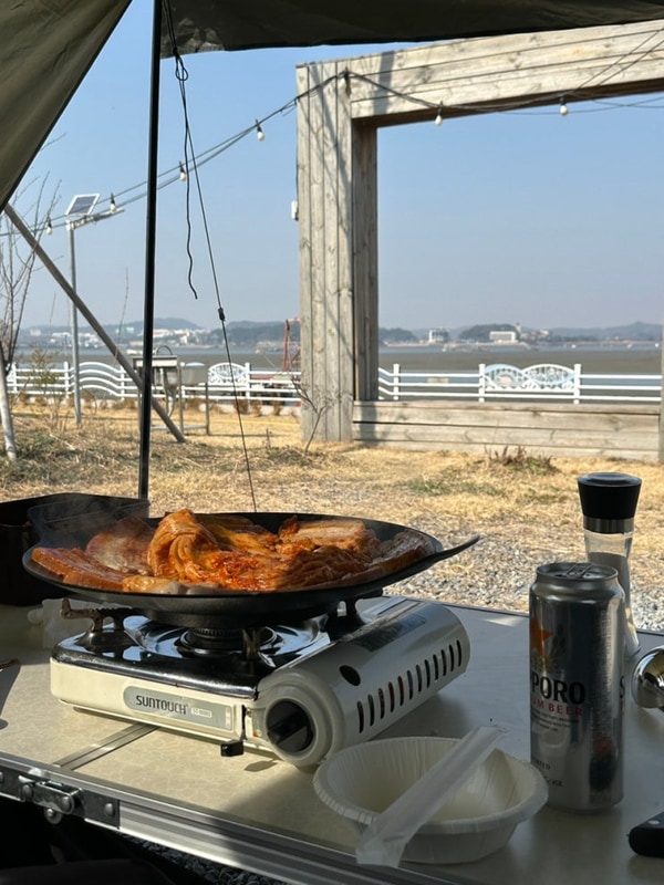 전주 근교 오션뷰 캠핑장 추천 - 군산 버드 오토 캠핑장 A3 후기