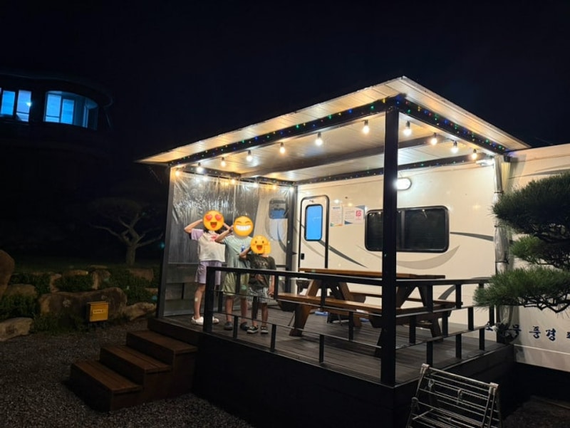 경남 창녕 가성비 숙소 카라반 추천 소나무풍경펜션