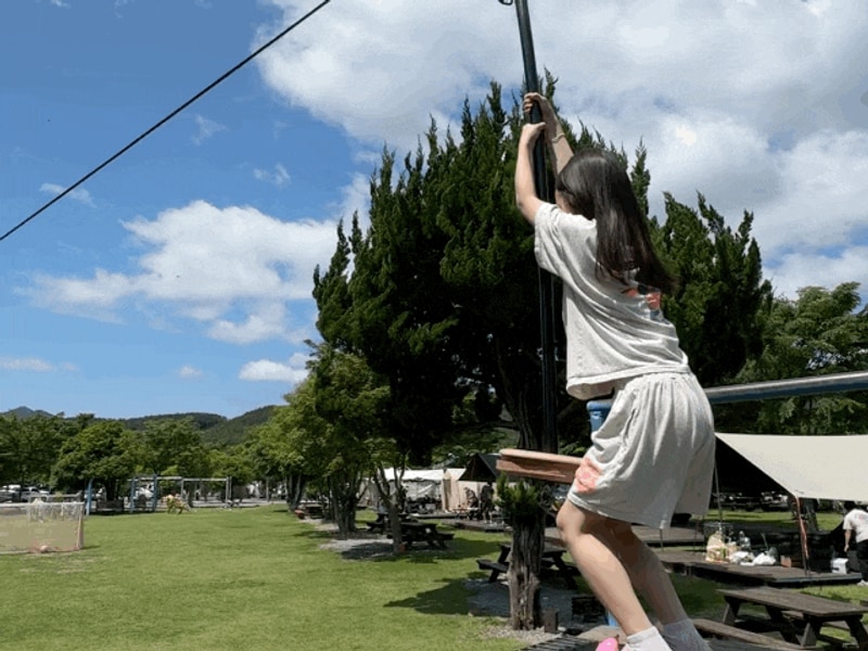 고성 잔디 캠핑장 후기 - 짚라인 축구장 놀이터 수영장 모두...