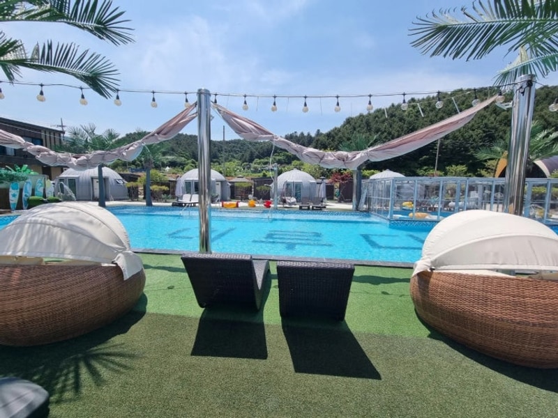 이루다글램핑 후기｜신축 온수풀·야외수영장 글램핑, 포천...