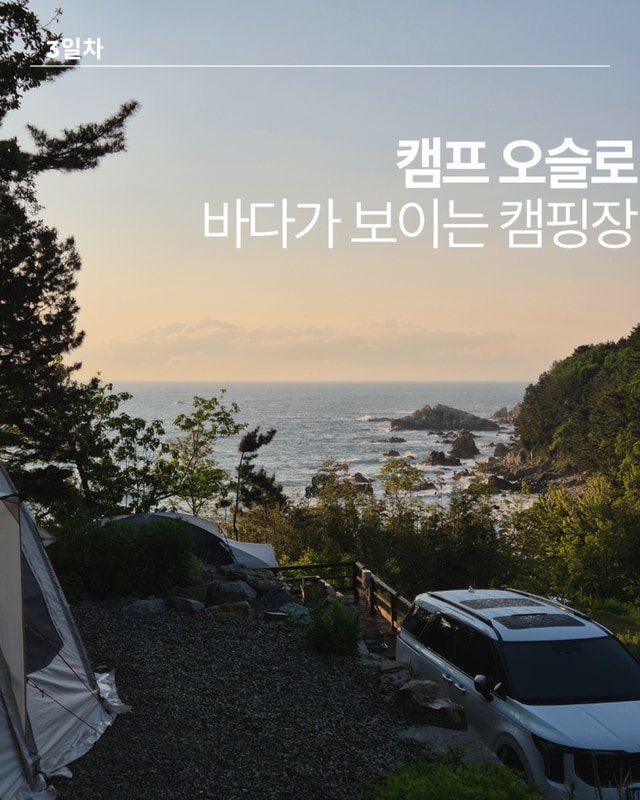 바다가 보이는 삼척 캠핑장 캠프오슬로 후기 _ 3일차(수로부인...