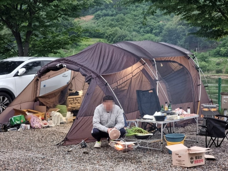 나의 여섯 번째 캠핑 경북 구미 산호야관광농원 캠핑장 2편