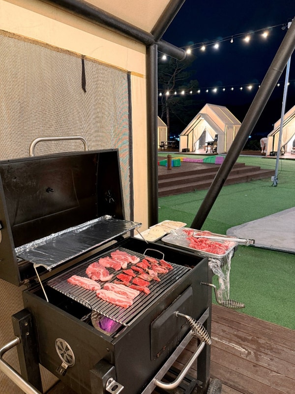 천안 캠핑감성 바베큐장 숯숯 애견동반 가능한 유량동 고기집...