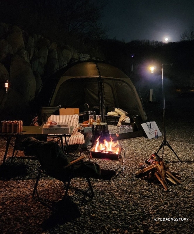 세번째 캠핑은..중도포기? (충남 아산 캠프그라운드 화온)