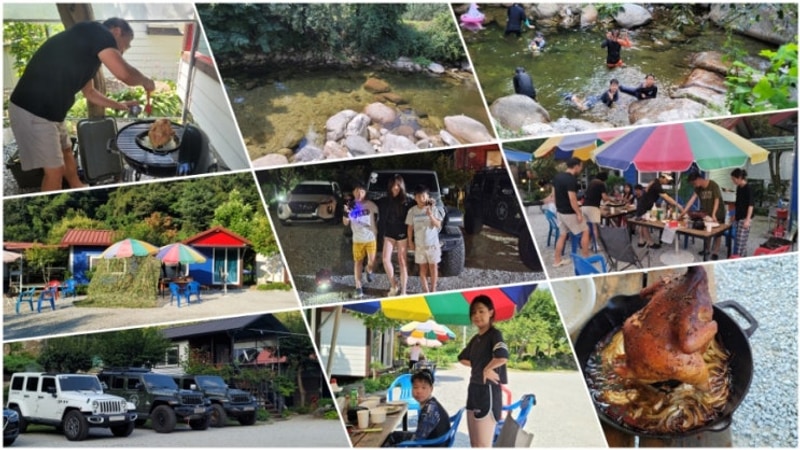 영주 소백산꽃가람야영장 방갈로펜션 지프캠핑 여름휴가...