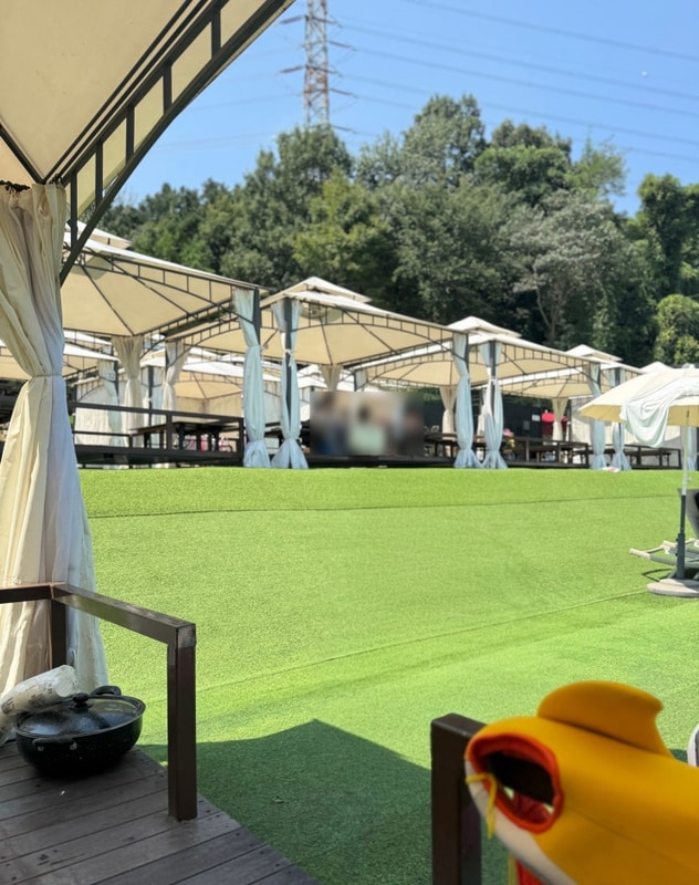 아산 '밤소리글램핑'에서 선물 받은 하루 (수영장+평상...