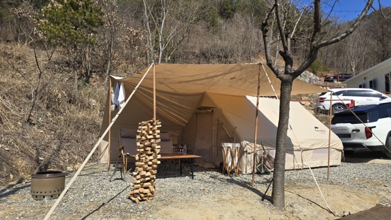 홍천 높은터 캠핑장 토레스evx 타고 2박3일 다녀온 후기