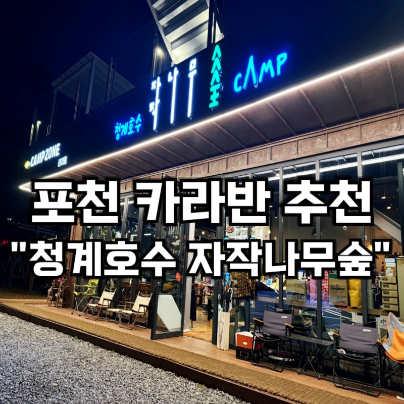 포천카라반에서 즐긴 숲속... 청계호수 자작나무숲 캠핑장...