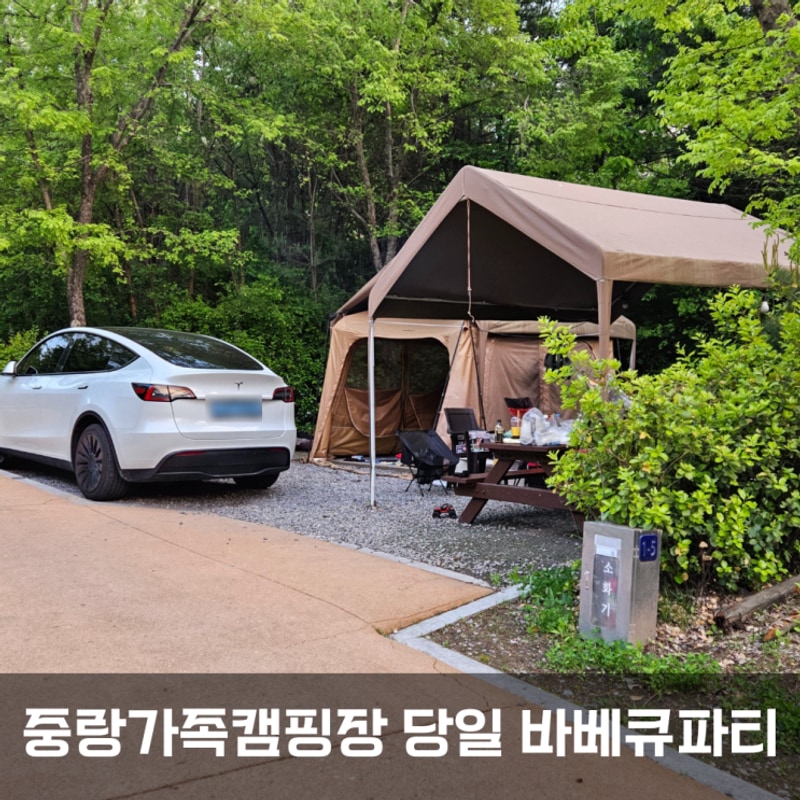 중랑가족캠핑장 당일 단체 바베큐 파티 내돈내산 솔직후기