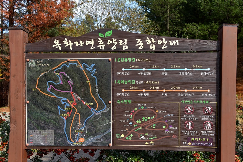 옥화 자연휴양림 국민여가캠핑장 배치도 1