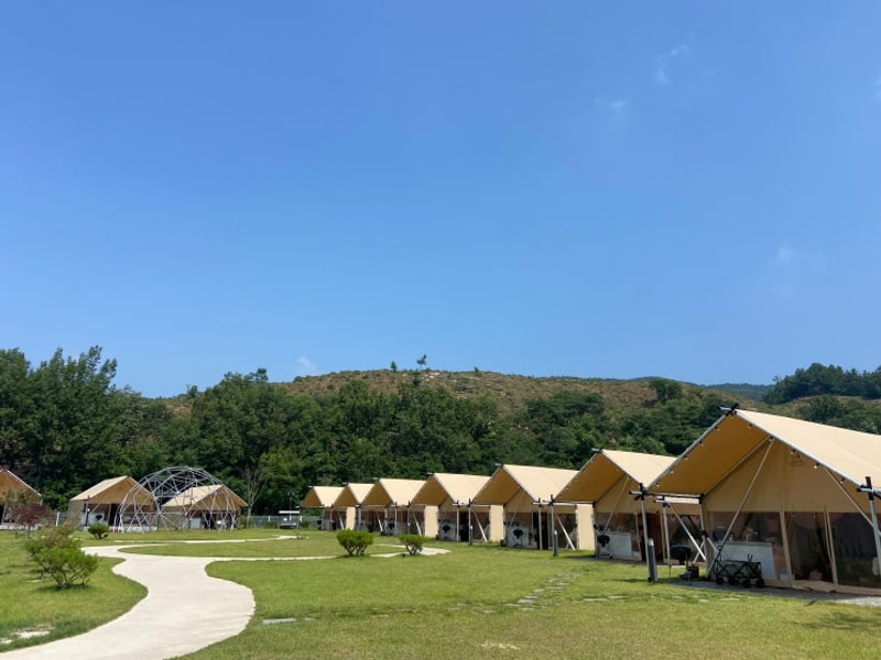 경북 글램핑 넓고 쾌적한 칠곡 왜관 힐포레 글램핑장