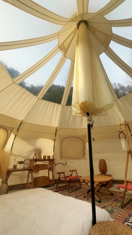 [뇌운계곡글램핑] 하늘이 보이는 평창 감성 글램핑장 돔스테이...