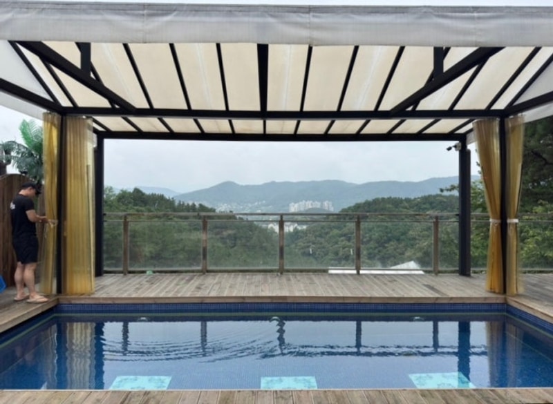 양평[골든쌔들캠핑장]단독수영장사이트, 단독화장실, 뷰좋은...