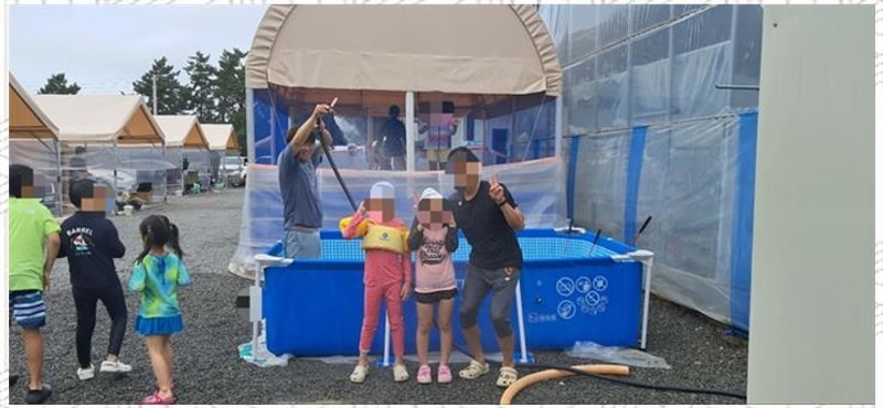 태안개별사워실 가족 캠핑의 최적지, 신두리세븐패밀리캠핑장...