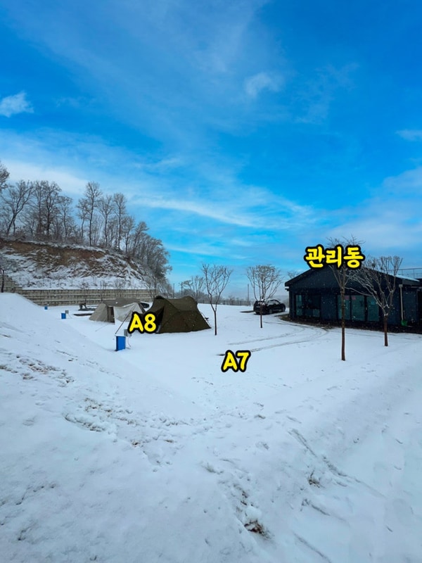 [양평] 2시입실 2시퇴실 달마당캠핑장, 사이트별 위치 및 풍경...
