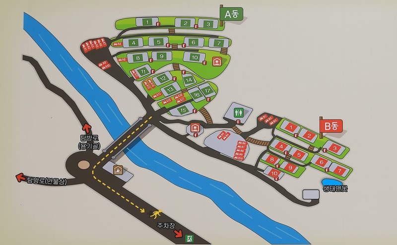 가야산국립공원 백운동야영장 배치도 1