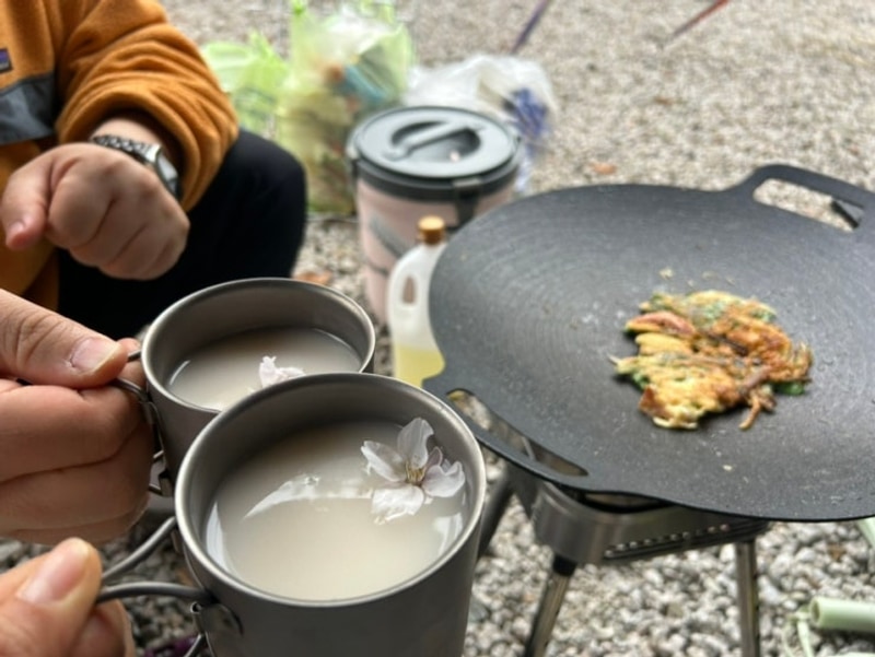 포천 레이크문캠핑장 벚꽃과 눈을 동시에 만나다