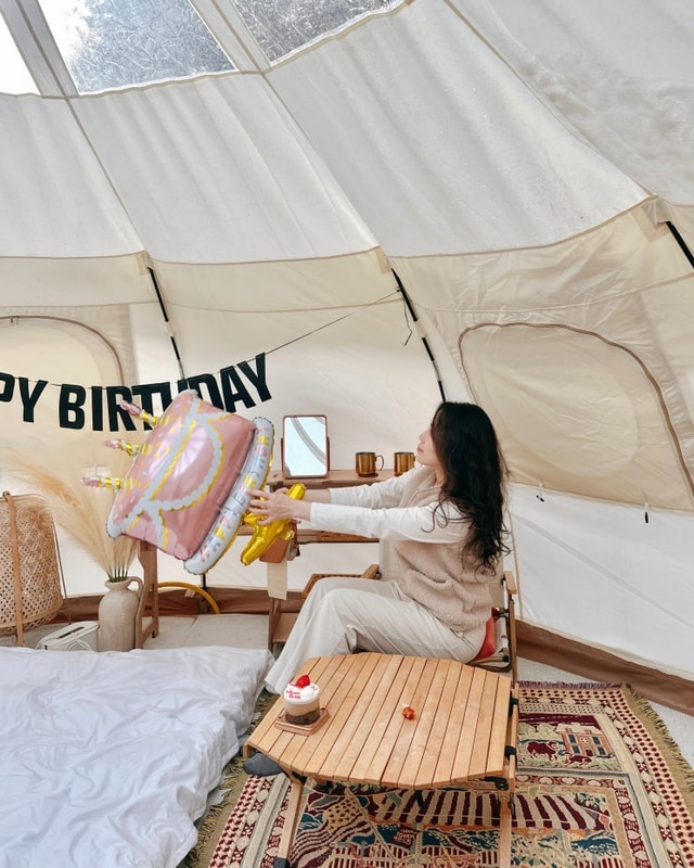 평창 숙소 바베큐 가능한 뇌운계곡글램핑 주말에 1박