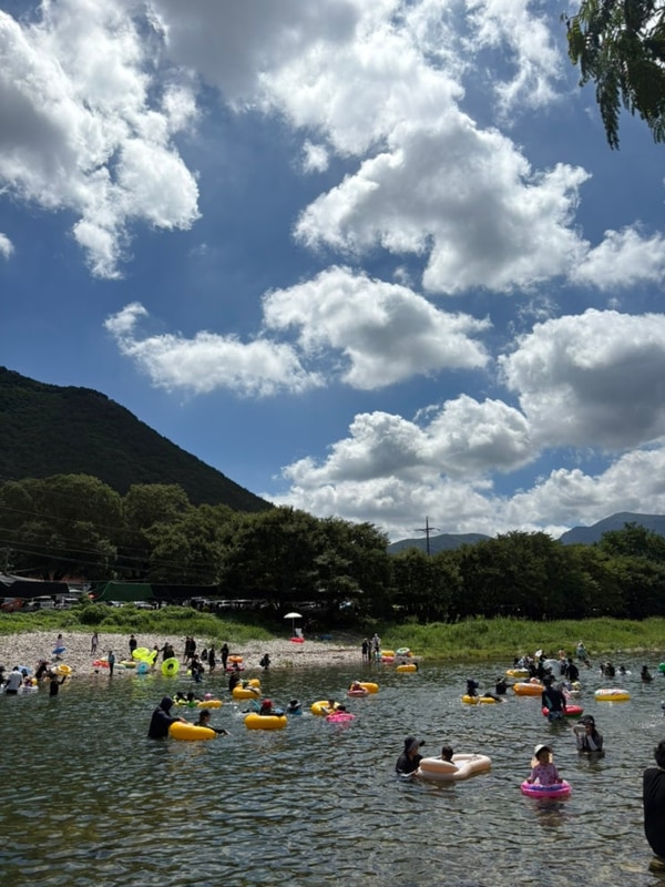 대구 근교 계곡 청도 운문산군립공원 [소머리야영장] 평상 대여...