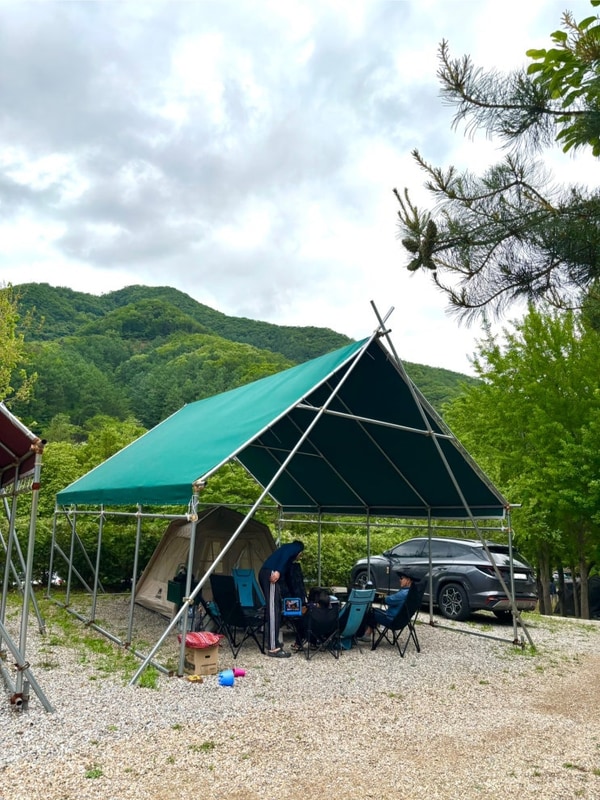 [3대 캠핑]용인 처인구 문수산 캠핑장 '1캠 타프존15,27...