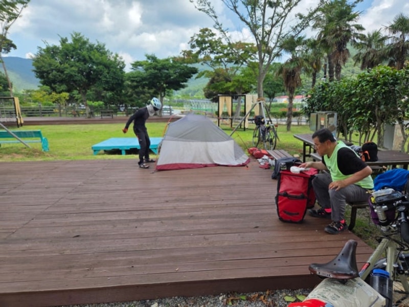 진도풍경오토캠핑장에서