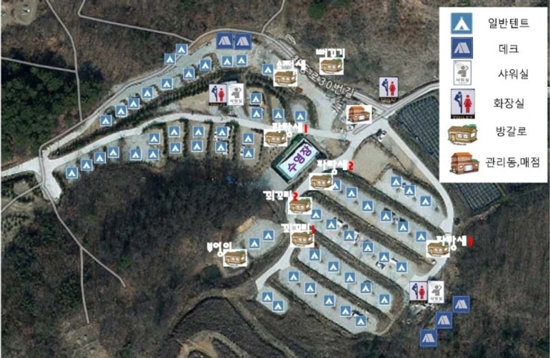 내안의 숲 오토캠핑장 배치도 1