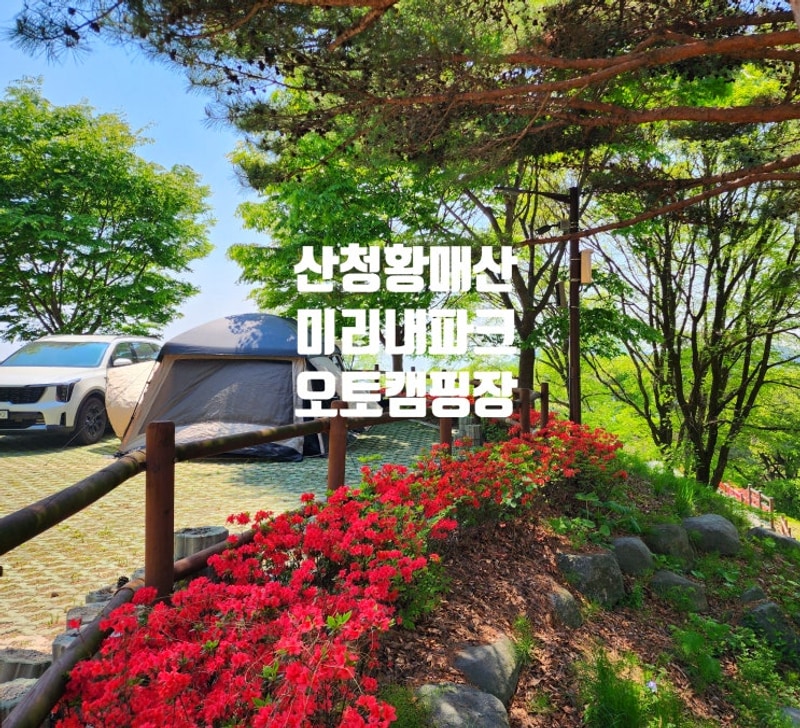 산청 황매산 미리내파크 오토캠핑장에 다녀왔어요.