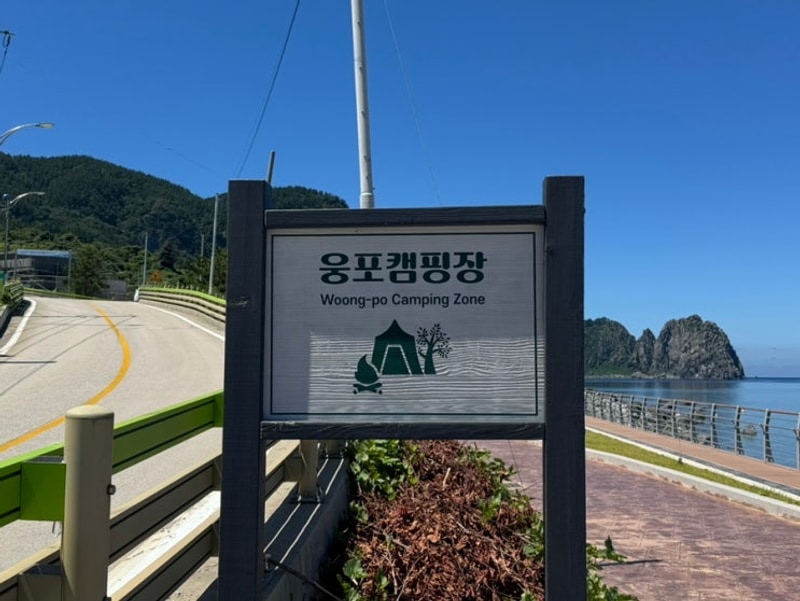 울릉도 현포 무료숙소 캠핑장 바다뷰 웅포야영장 선착순...