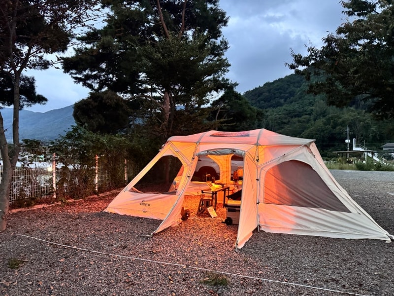 캠린이의 첫 캠핑ᰔ, 경남 창녕 초록여울 캠핑장 내돈내산 후기!