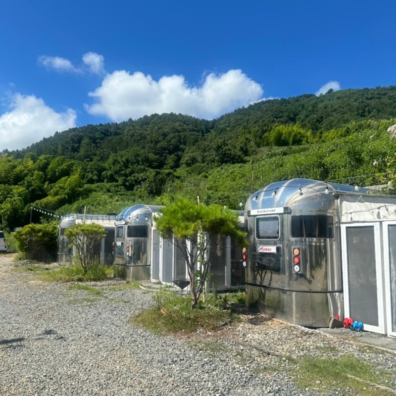 거제 숙소 추천 • 매미성 바로 앞 감성 카라반 매미캠프 후기