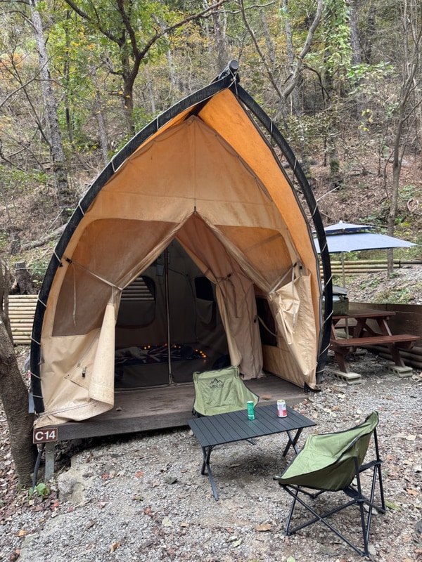 서울 근교 글램핑 안양 병목안 캠핑장 가을 단풍 캠핑 기록